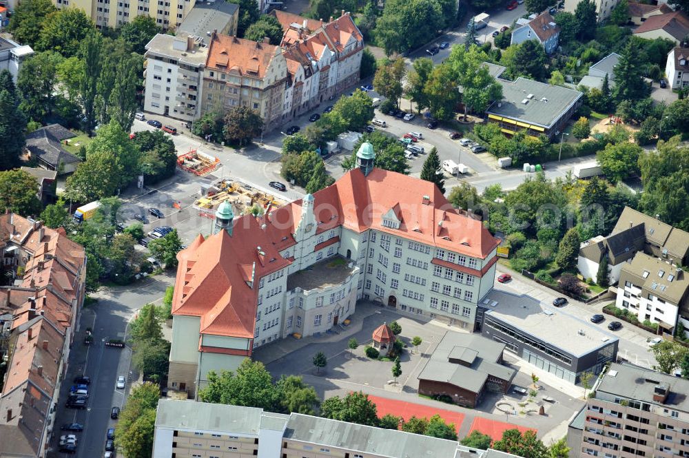 Nürnberg from above - The Peter-Vischer-School was named after Peter Vischer, the older one