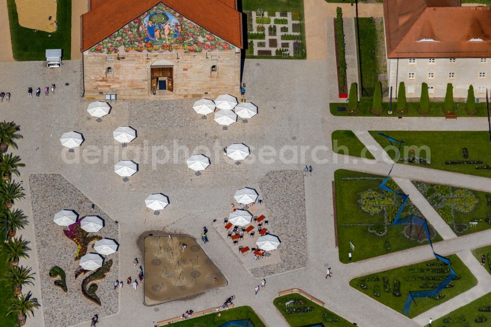 Aerial photograph Erfurt - Peterskirche for the Federal Garden Show 2021 on the Zitadelle Petersberg in the district Altstadt in Erfurt in the state of Thuringia, Germany