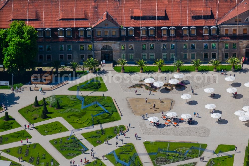 Aerial photograph Erfurt - Peterskirche for the Federal Garden Show 2021 on the Zitadelle Petersberg in Erfurt in the state of Thuringia, Germany