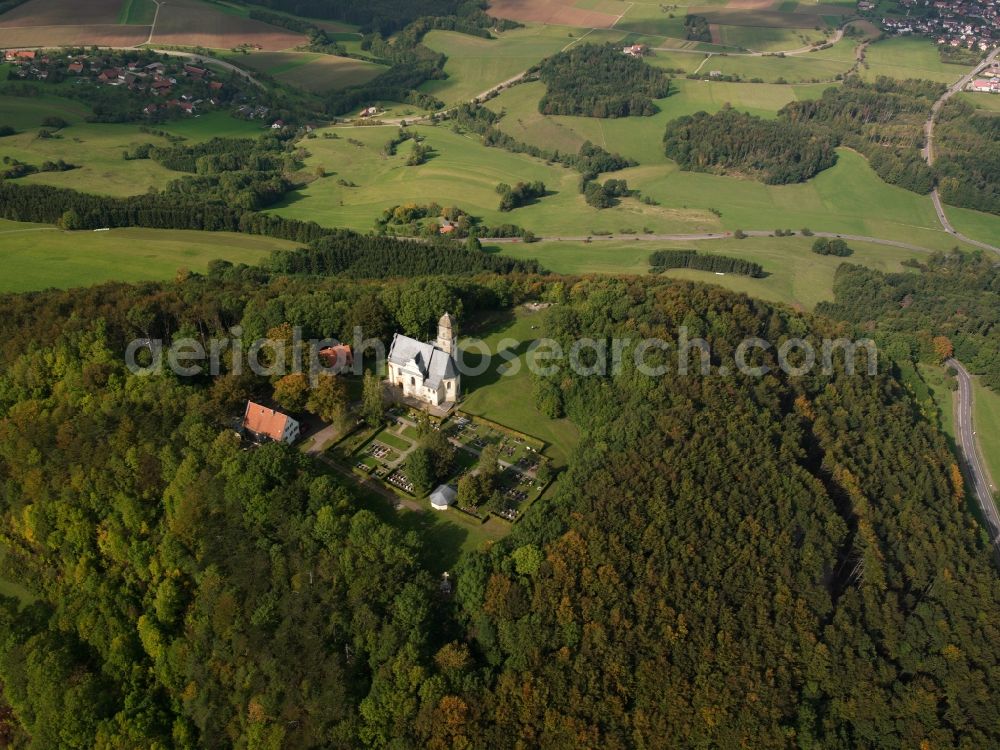 Aerial photograph Schwäbisch Gmünd - The Baroque pilgrimage church of St. Mary in Schwäbisch Gmünd, Baden-Wuerttemberg