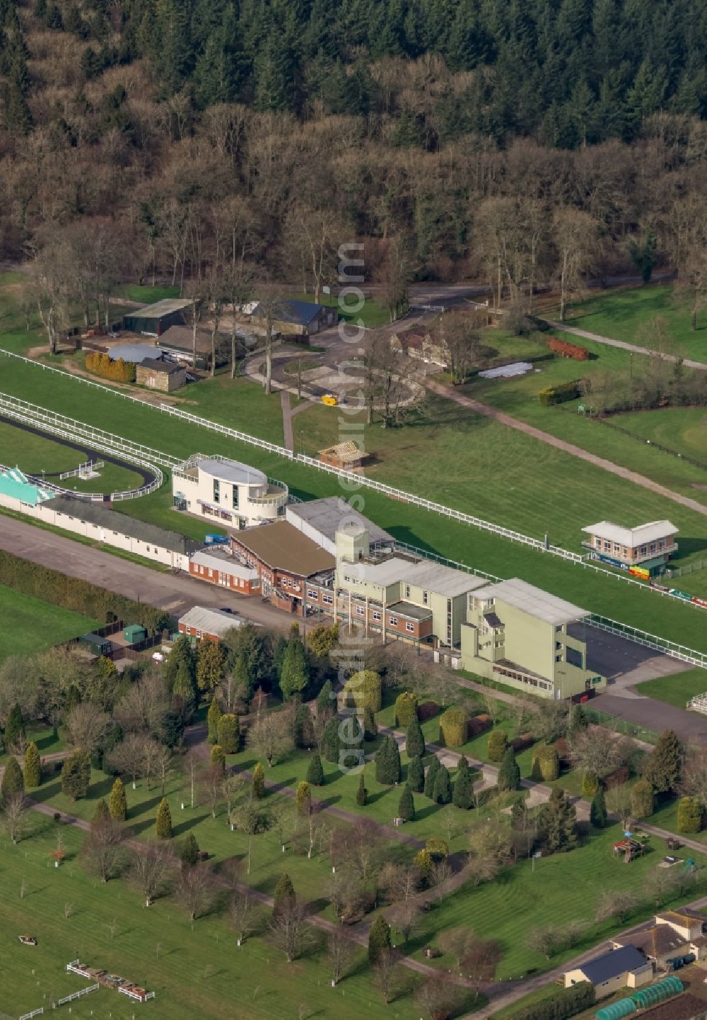 Netherhampton from above - Racecourse at Salisbury Racecourse in Netherhampton in UK