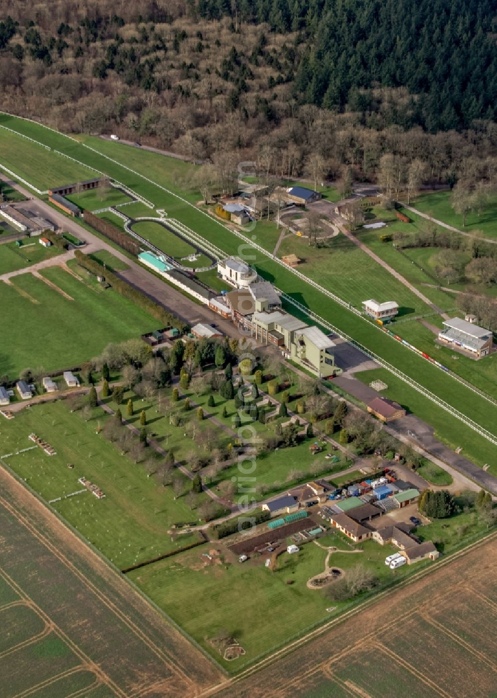 Aerial image The Race Plain - Racecourse at Salisbury Racecourse in Netherhampton in UK