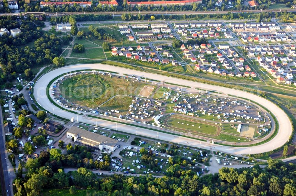 Aerial image Berlin - View of horse sports park Berlin Karlshorst