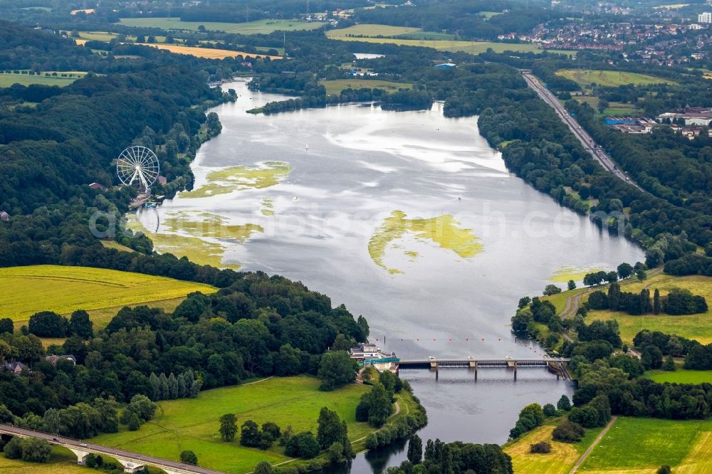 Bochum from above - View of plants on the Kemnader See in Bochum in the state North Rhine-Westphalia