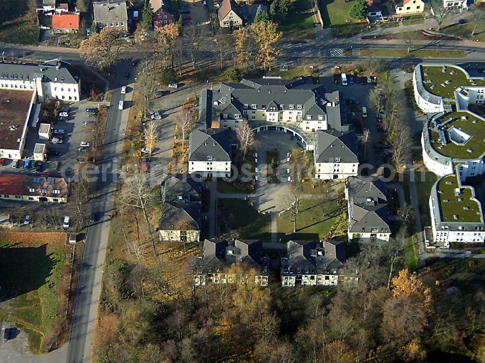 Aerial photograph Fredersdorf / BRB - Pflege- und Seniorenheim in Fredersdorf / BRB Alten- und Pflegeheim Lucie Hein Wasserstr. 8-9 D-15370 Petershagen Tel: 033439 / 7169 Fax: 033439 / 15397