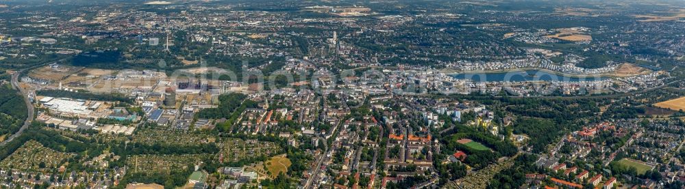 Dortmund from the bird's eye view: Lake PhoenixSee in the district Hoerde in Dortmund in the state North Rhine-Westphalia, Germany