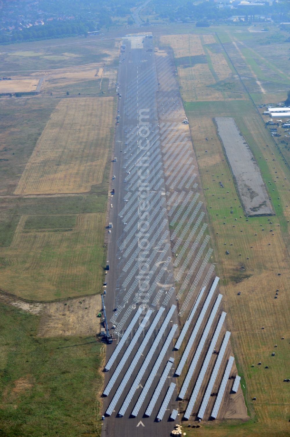 Aerial image Cottbus - View of solar plant in Cottbus in Brandenburg