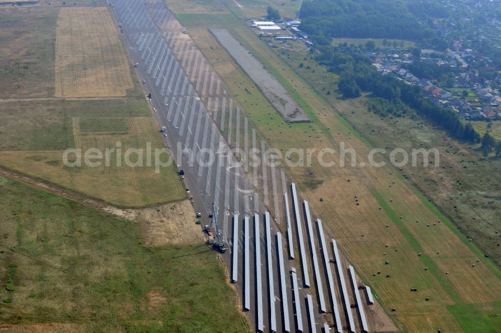 Cottbus from the bird's eye view: View of solar plant in Cottbus in Brandenburg