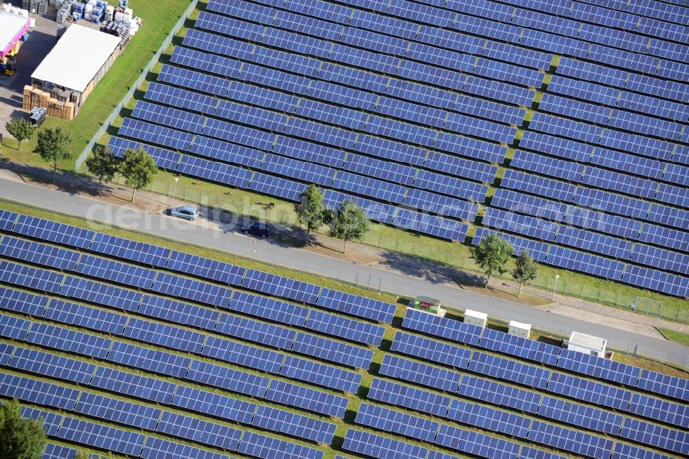 Brahlstorf from above - Photovoltaic solar power plant in Brahlstorf in Mecklenburg-Western Pomerania