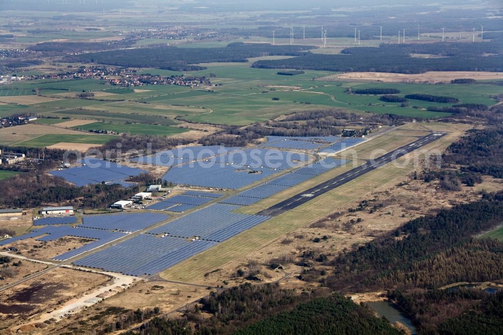 Aerial image Falkenberg - Solar power station in Falkenberg-Lönnewitz Airport