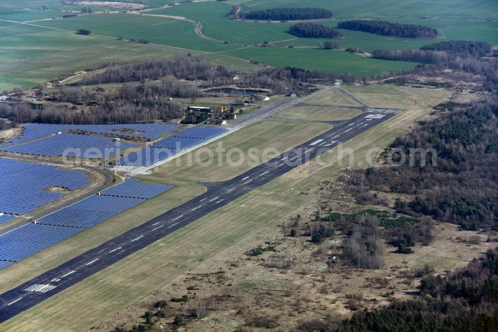 Aerial image Falkenberg - Solar power station in Falkenberg-Lönnewitz Airport