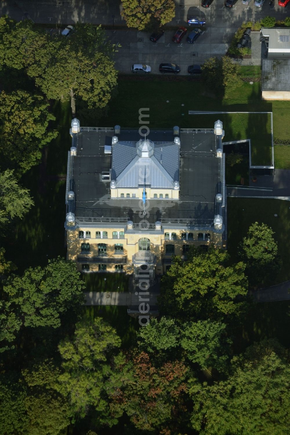 Berlin from above - PTB - The National Metrology Institute of Germany in Abbestrasse in Berlin in Germany. The institute is located in the historic building in a park