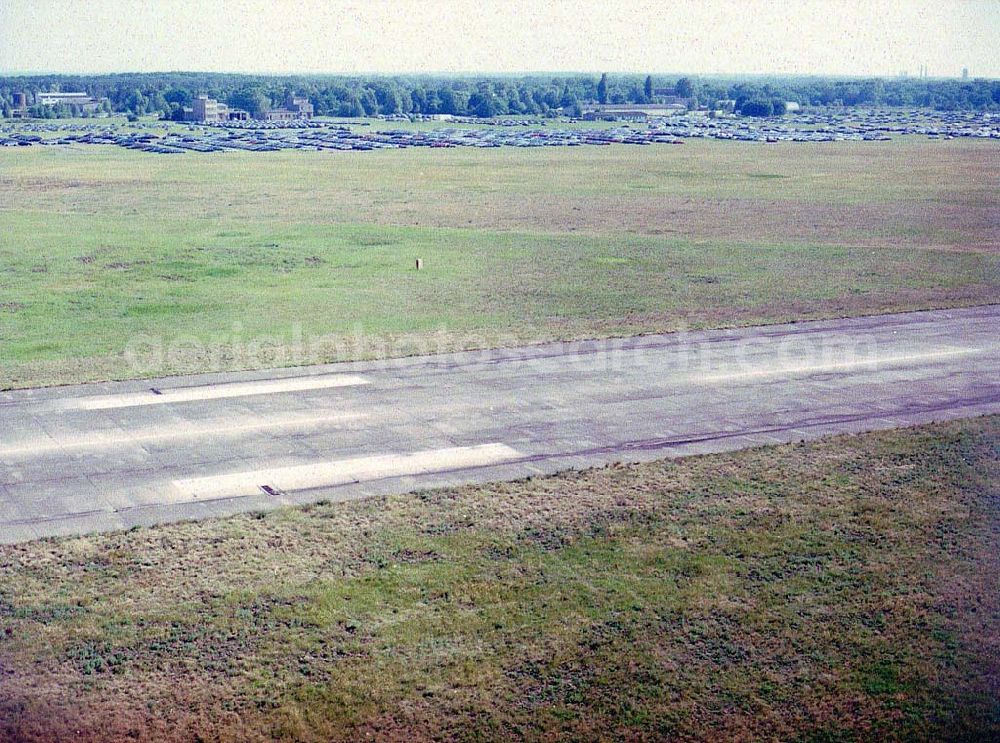 Aerial image Brandenburg / havel - PKW-Halden auf dem ehem. Flugplatz Brandenburg / Havel.