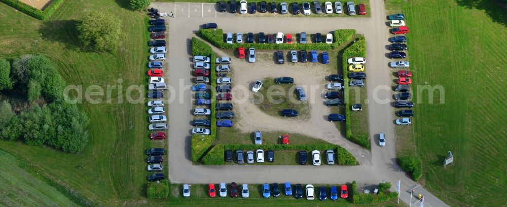 Aerial image Schwerin - Automobile and automotive parking- area in Schwerin in the state Mecklenburg - Western Pomerania