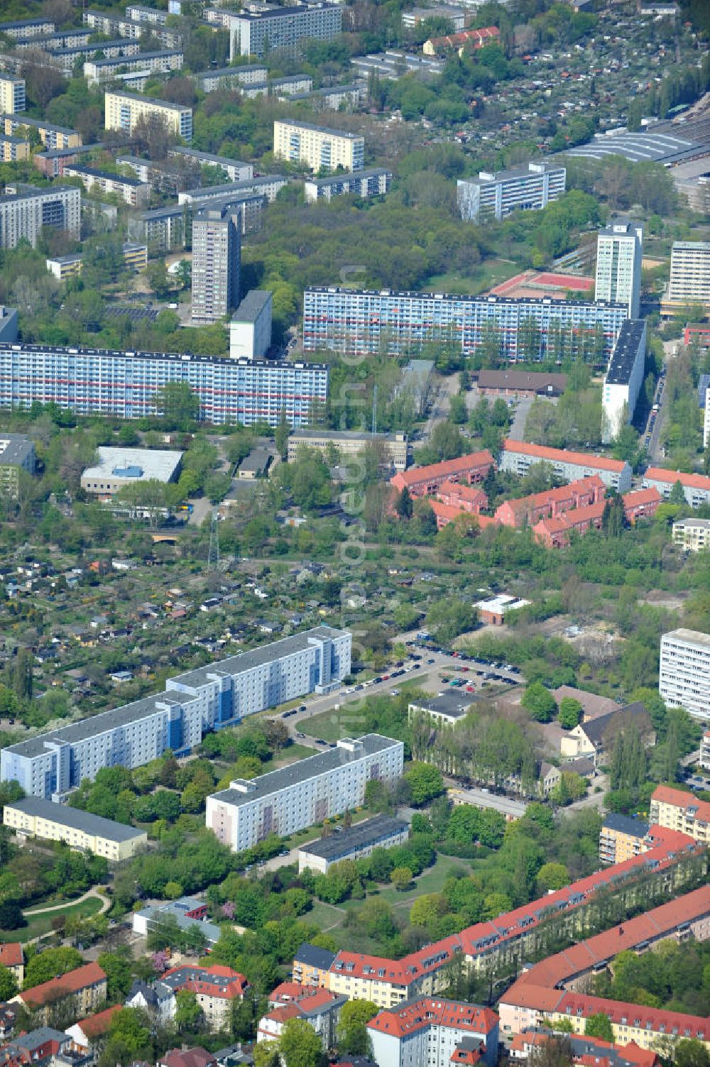 Aerial photograph Berlin-Lichtenberg - Areal der Planungsfläche der NCC Deutschland am Wohngebiet Aristotelessteig 14-16 in 10318 Berlin-Lichtenberg. Area of the planning area of the NCC Germany on residential Aristotelessteig 14-16 in 10318 Berlin-Lichtenberg.