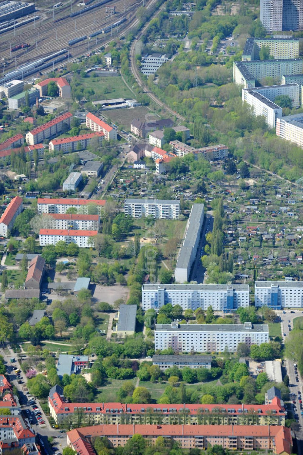 Aerial image Berlin-Lichtenberg - Areal der Planungsfläche der NCC Deutschland am Wohngebiet Aristotelessteig 14-16 in 10318 Berlin-Lichtenberg. Area of the planning area of the NCC Germany on residential Aristotelessteig 14-16 in 10318 Berlin-Lichtenberg.