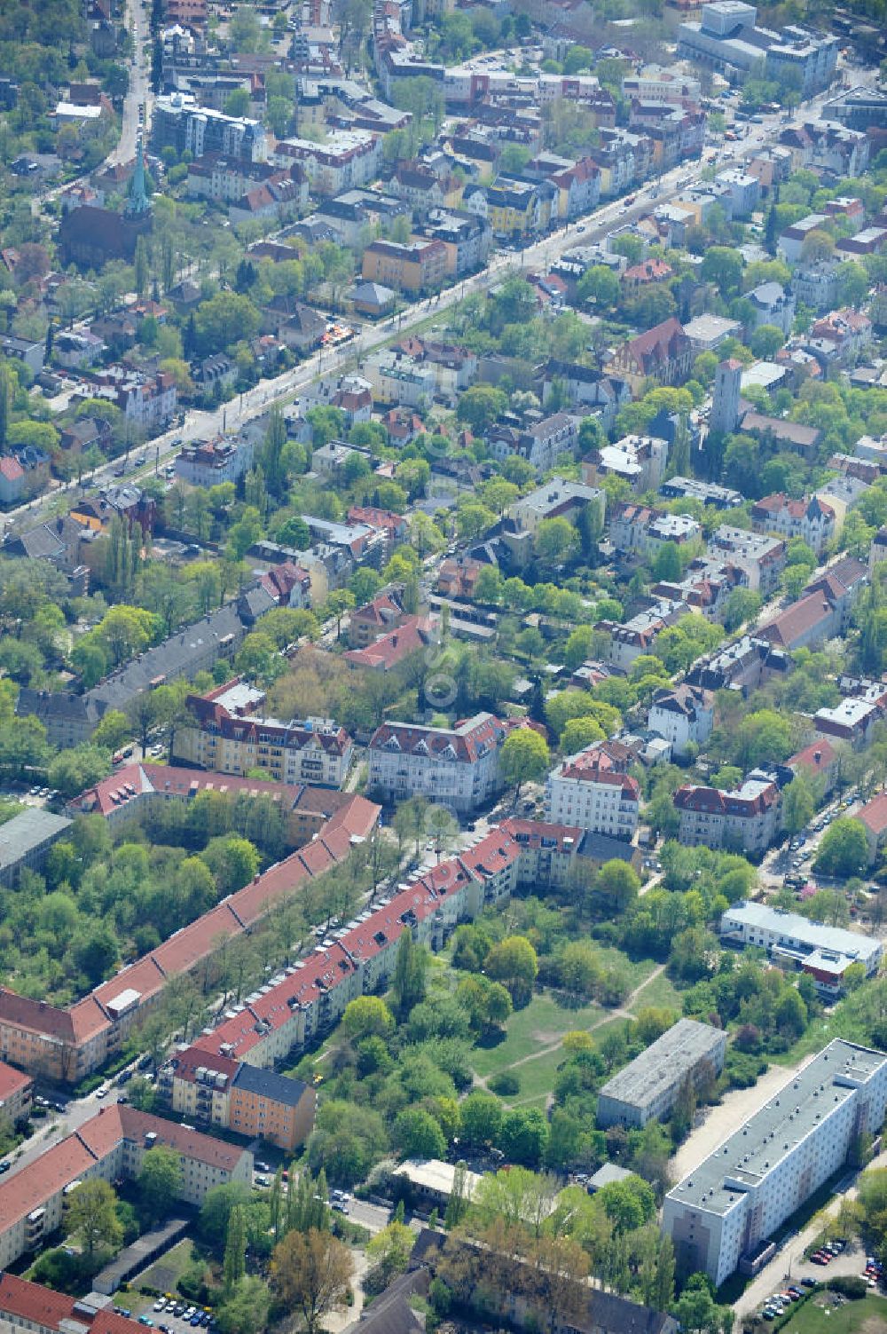 Aerial image Berlin-Lichtenberg - Areal der Planungsfläche der NCC Deutschland am Wohngebiet Aristotelessteig 14-16 in 10318 Berlin-Lichtenberg. Area of the planning area of the NCC Germany on residential Aristotelessteig 14-16 in 10318 Berlin-Lichtenberg.