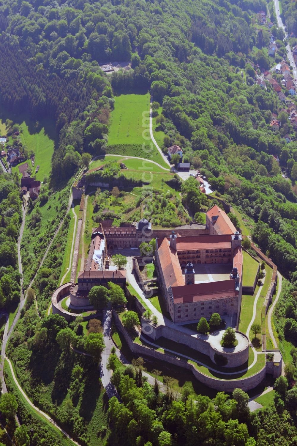 Aerial photograph Kulmbach - Castle Plassenburg in Kulmbach, Bavaria