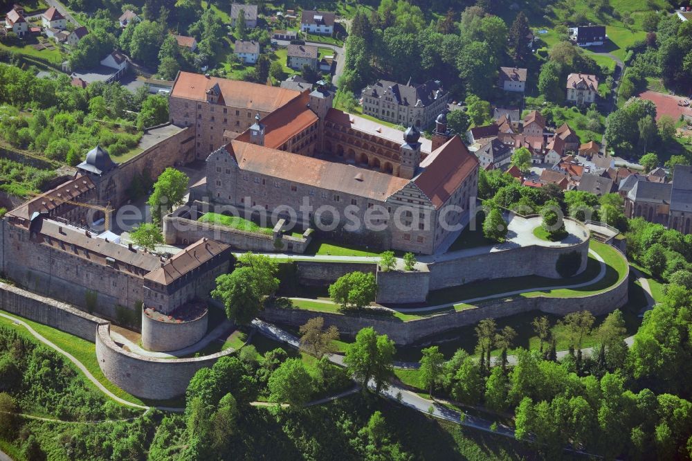 Kulmbach from above - Castle Plassenburg in Kulmbach, Bavaria