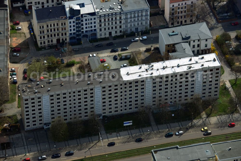 Magdeburg from above - View of a block of buildings at Breiter Weg in Magdeburg in the state of Saxony-Anhalt