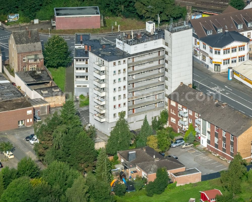 Aerial photograph Hamm - Industrialized building an der Heessener Strasse in Hamm in the state of North Rhine-Westphalia - NRW, Germany