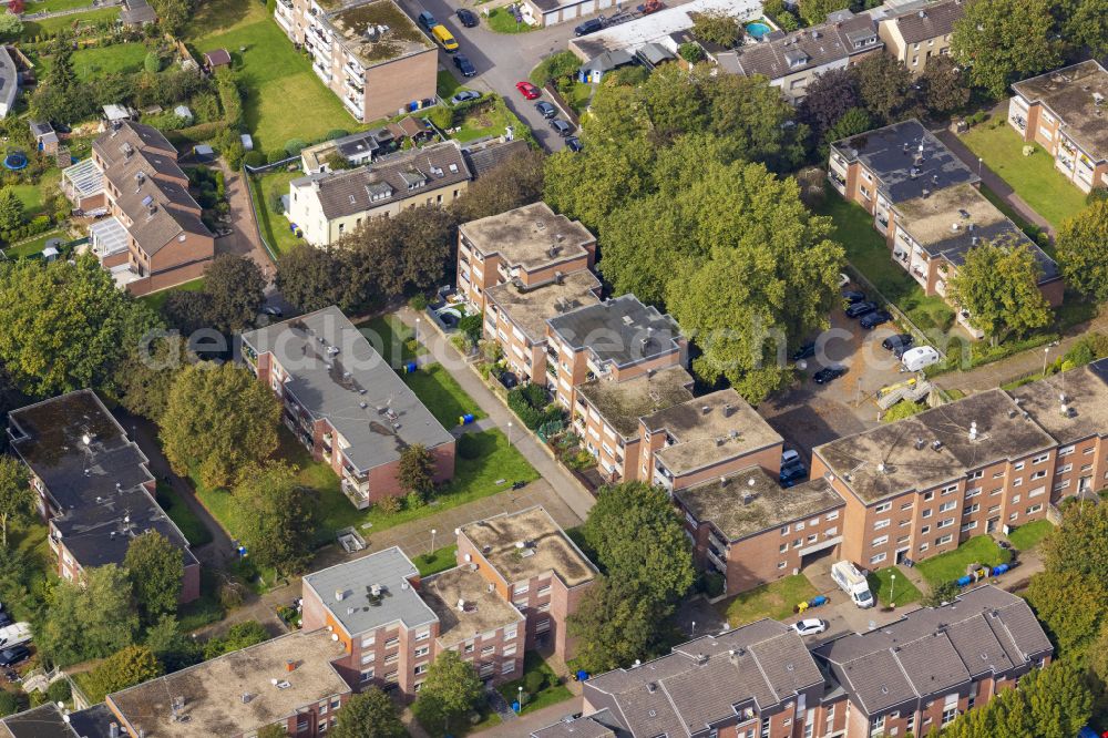 Breyell from the bird's eye view: Residential area of an industrially manufactured prefabricated housing estate on Loetscher Weg in Breyell in the federal state of North Rhine-Westphalia, Germany