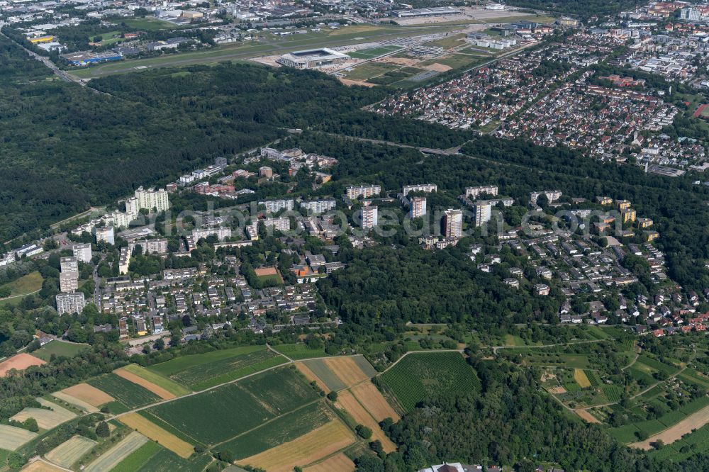 Landwasser from the bird's eye view: Residential area of industrially manufactured settlement in Landwasser in the state Baden-Wuerttemberg, Germany