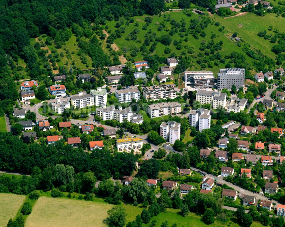 Aerial photograph Lustnau - Residential area of industrially manufactured settlement in Lustnau in the state Baden-Wuerttemberg, Germany