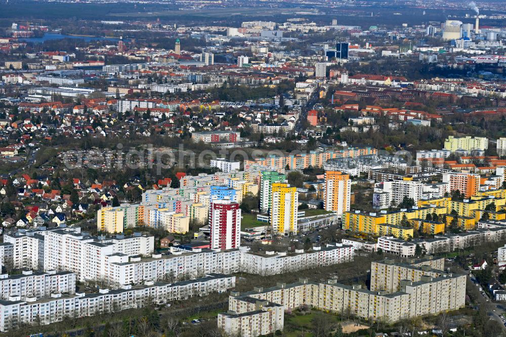 Berlin from above - Residential area of industrially manufactured settlement in the district Staaken in Berlin, Germany