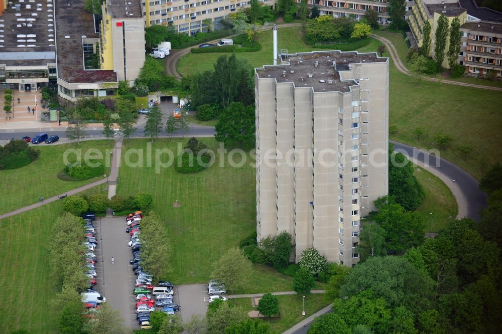 Aerial photograph Salem - Skyscrapers in the residential area of industrially manufactured settlement in Salem in the state Schleswig-Holstein