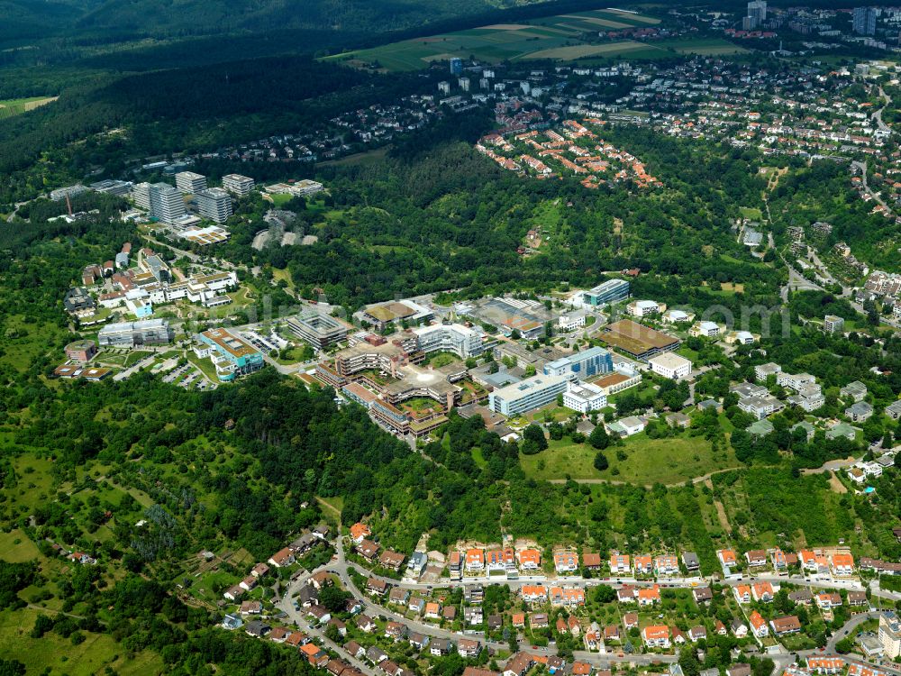 Aerial image Tübingen - Residential area of industrially manufactured settlement in Tübingen in the state Baden-Wuerttemberg, Germany