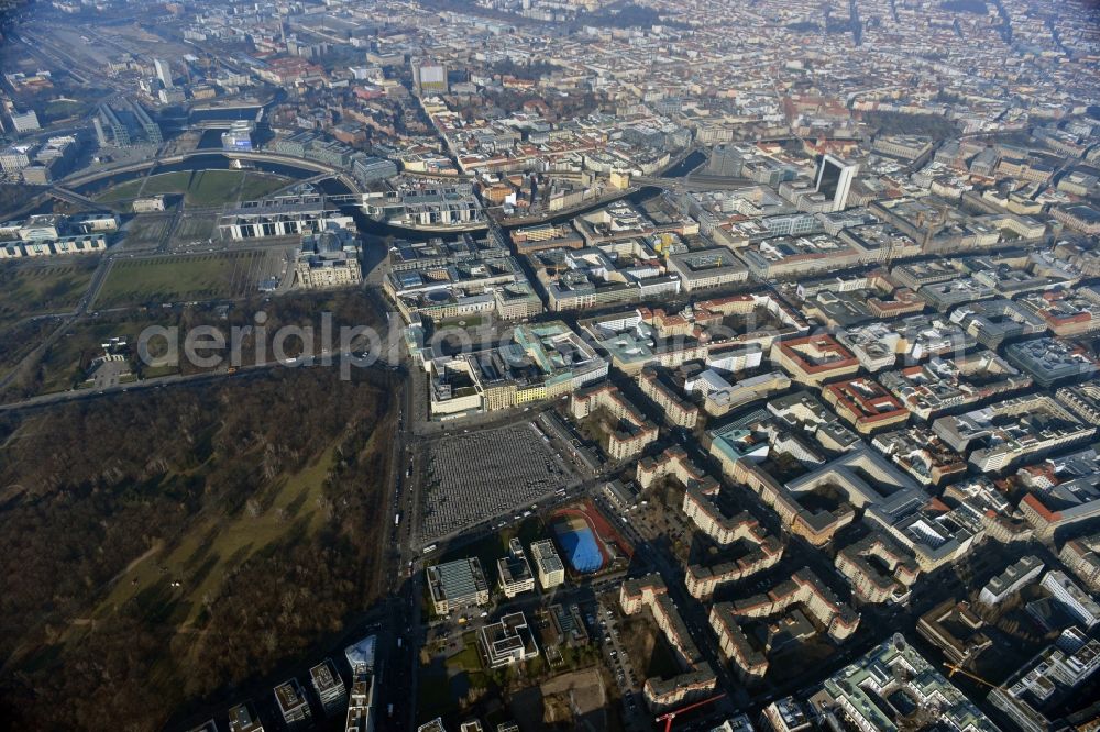 Aerial image Berlin Mitte - Plates construction multi-family buildings on Wilhelmstrasse in Mitte in Berlin