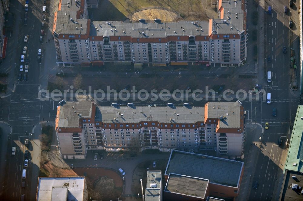 Aerial photograph Berlin Mitte - Plates construction multi-family buildings on Wilhelmstrasse in Mitte in Berlin