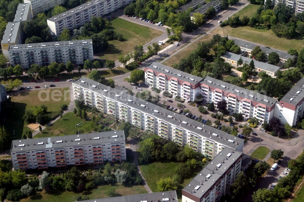 Halle / Saale from above - PPanel construction - residential Halle-Neustadt in Halle (Saale) in Saxony-Anhalt