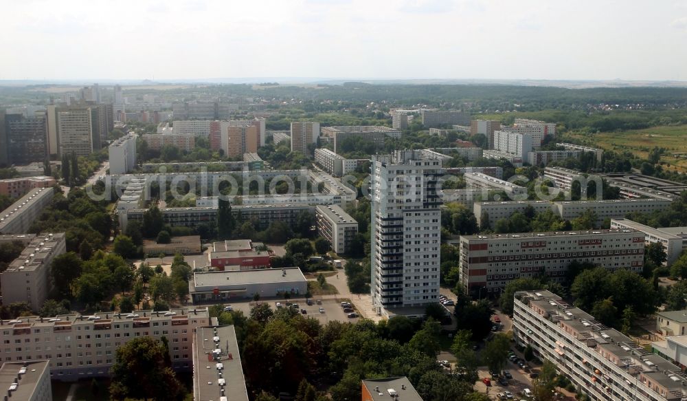 Aerial photograph Halle / Saale - PPanel construction - residential Halle-Neustadt in Halle (Saale) in Saxony-Anhalt