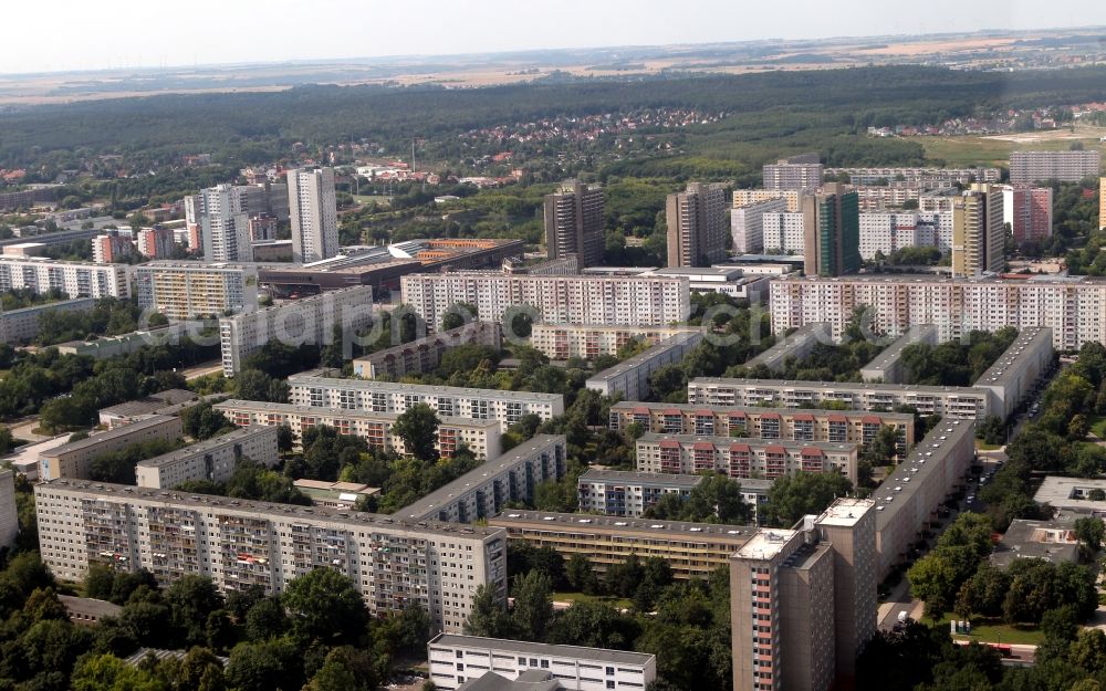 Halle / Saale from above - PPanel construction - residential Halle-Neustadt in Halle (Saale) in Saxony-Anhalt