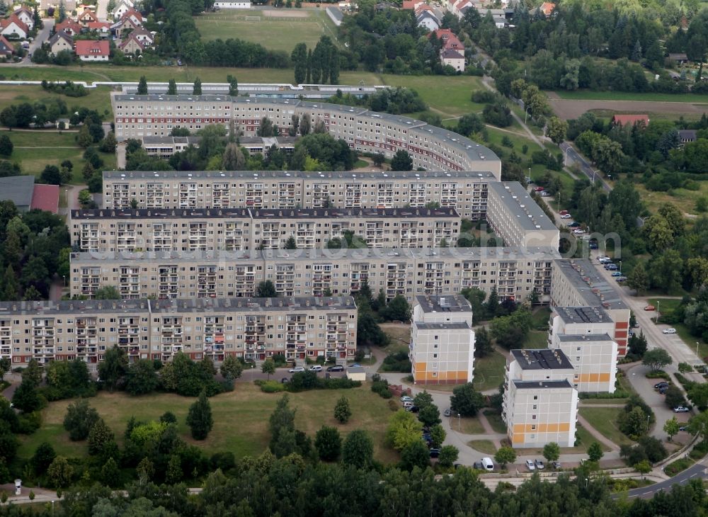 Halle / Saale from above - Panel construction - residential Heath North / Blumenau in Halle (Saale) in Saxony-Anhalt