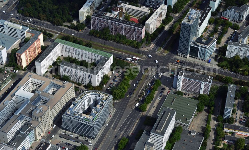 Berlin Mitte from above - Residential panel at the Otto-Braun-Strasse in the Mitte district of Berlin