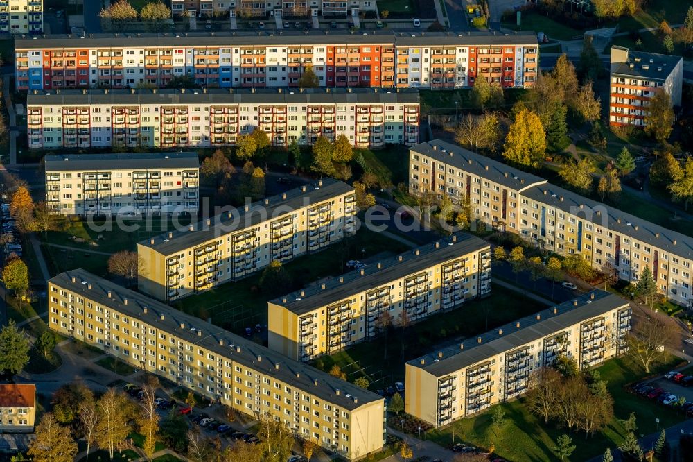 Aerial image Neustrelitz - View of a residential area in Neustrelitz in the state Mecklenburg-West Pomerania