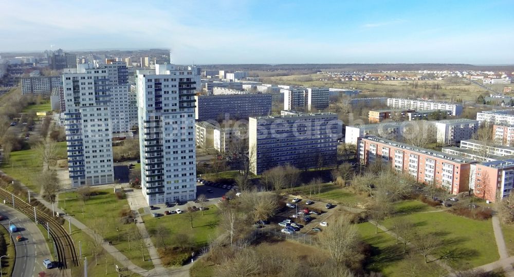 Halle ( Saale ) from above - View of residential buildings in Halle ( Saale ) in the state Saxony-Anhalt