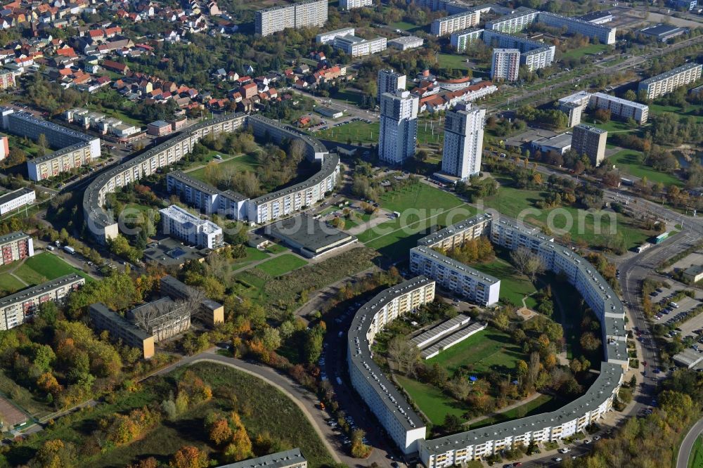 Aerial photograph Halle (Saale) - View of residential buildings in Halle ( Saale ) in the state Saxony-Anhalt