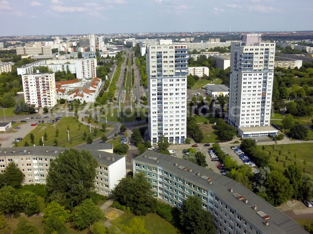 Halle ( Saale ) from above - View of residential buildings in Halle ( Saale ) in the state Saxony-Anhalt