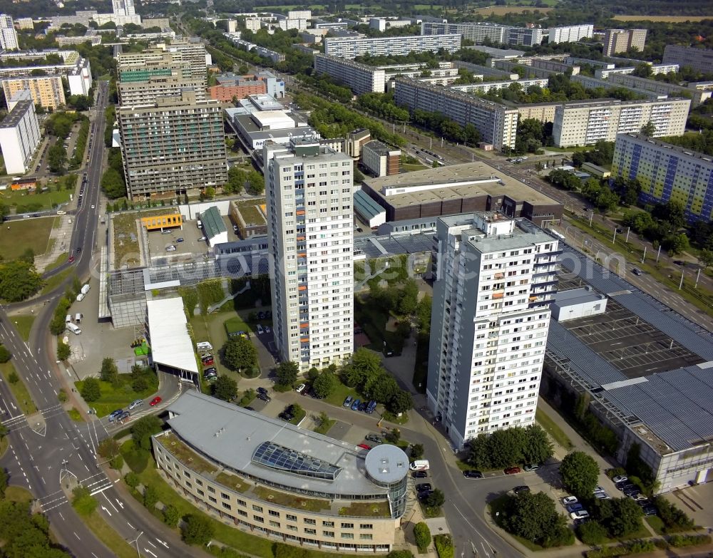 Halle ( Saale ) from the bird's eye view: View of residential buildings in Halle ( Saale ) in the state Saxony-Anhalt