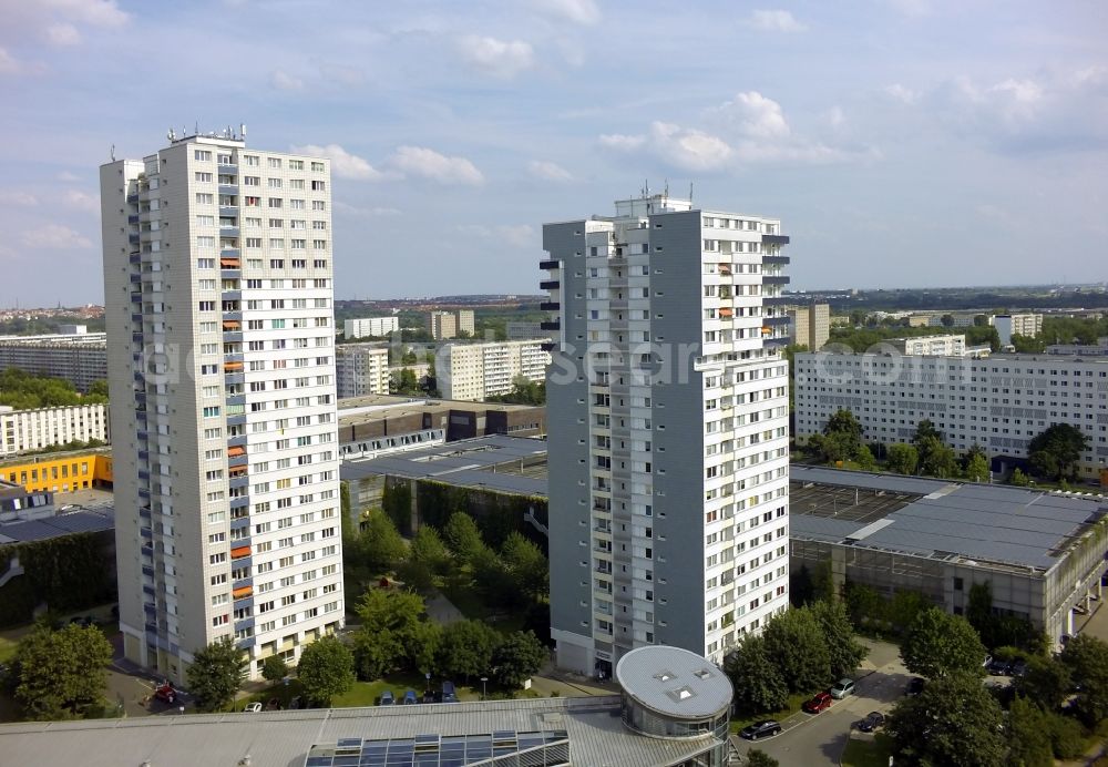 Aerial image Halle ( Saale ) - View of residential buildings in Halle ( Saale ) in the state Saxony-Anhalt