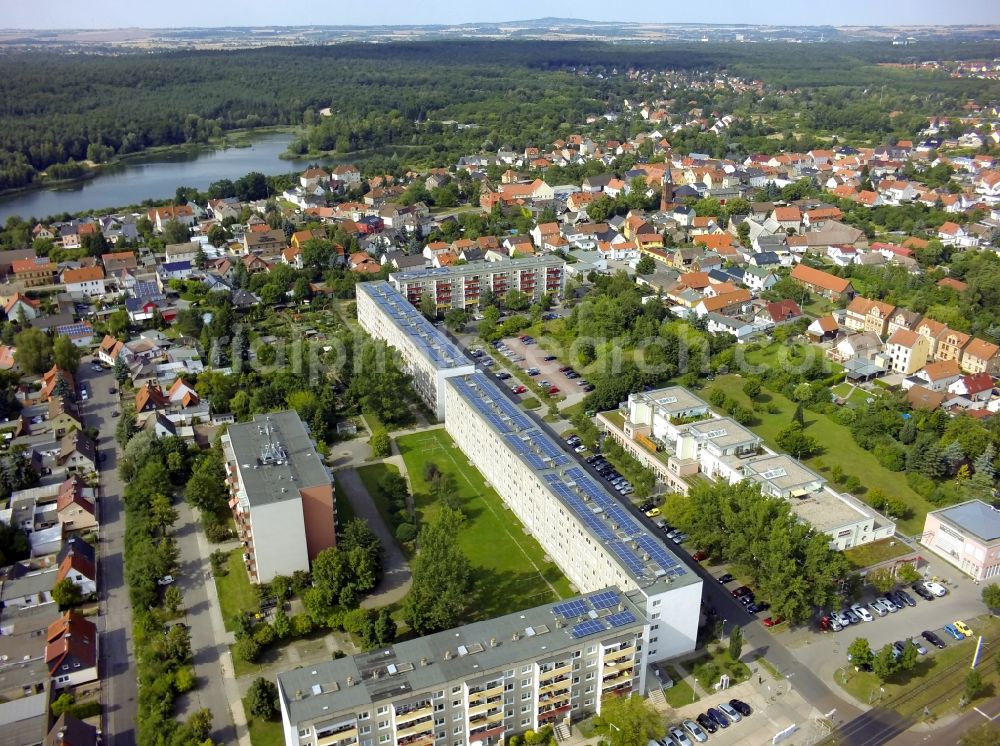 Halle (Saale) OT Neustadt from above - View of residential buildings in the district of Neustadt in Halle ( Saale ) in the state Saxony-Anhalt