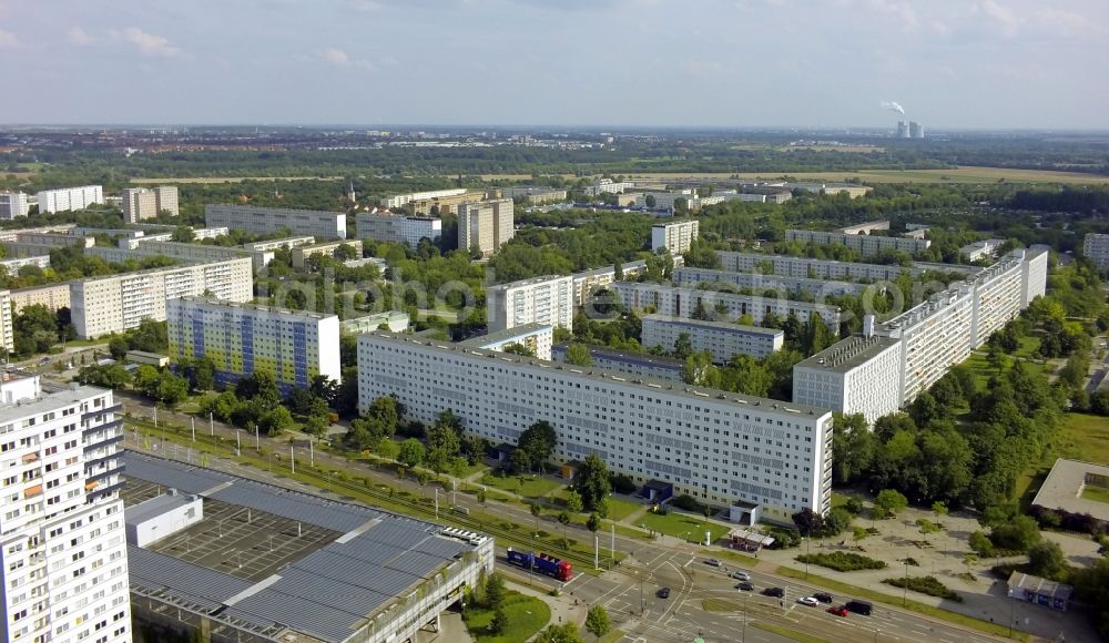 Aerial photograph Halle (Saale) OT Neustadt - View of residential buildings in the district of Neustadt in Halle ( Saale ) in the state Saxony-Anhalt