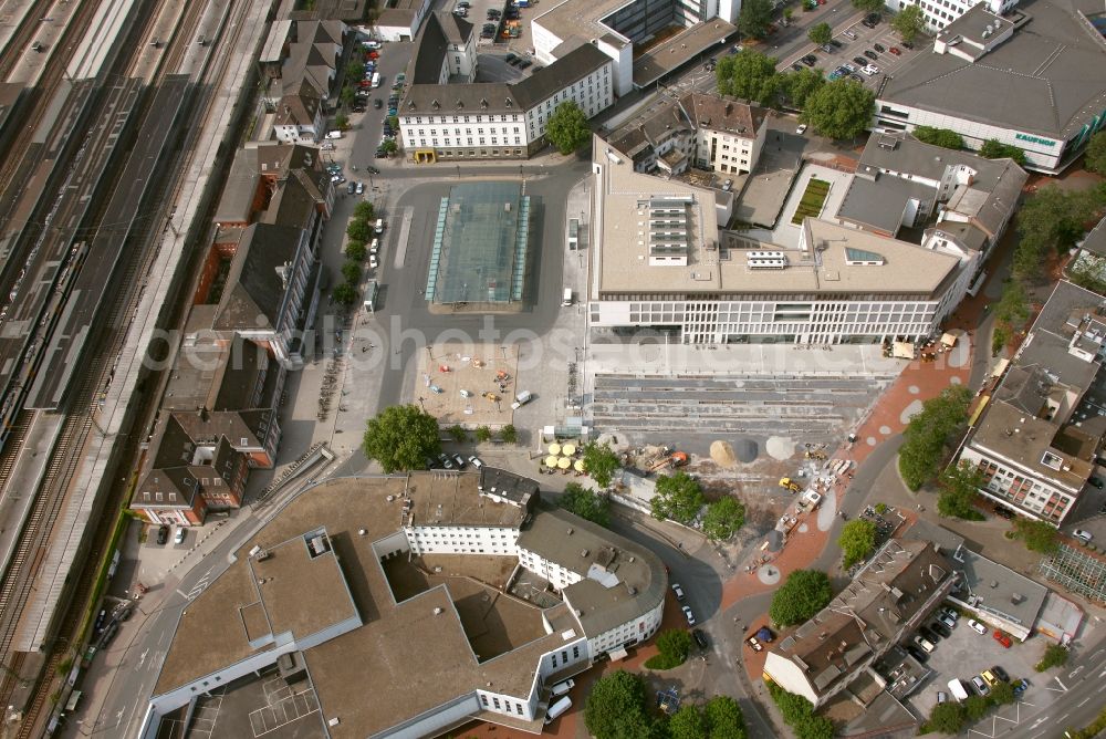 Hamm from the bird's eye view: View of the Place of the German Unity in Hamm in the state of North Rhine-Westphalia