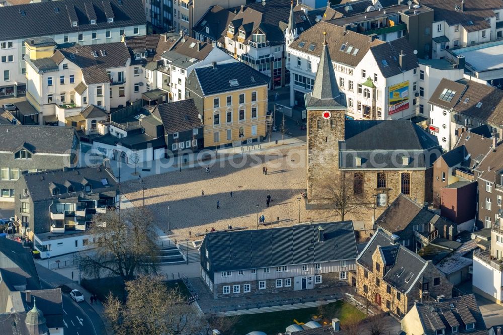 Aerial image Velbert - Ensemble space Am Offers in the inner city center in Velbert in the state North Rhine-Westphalia, Germany