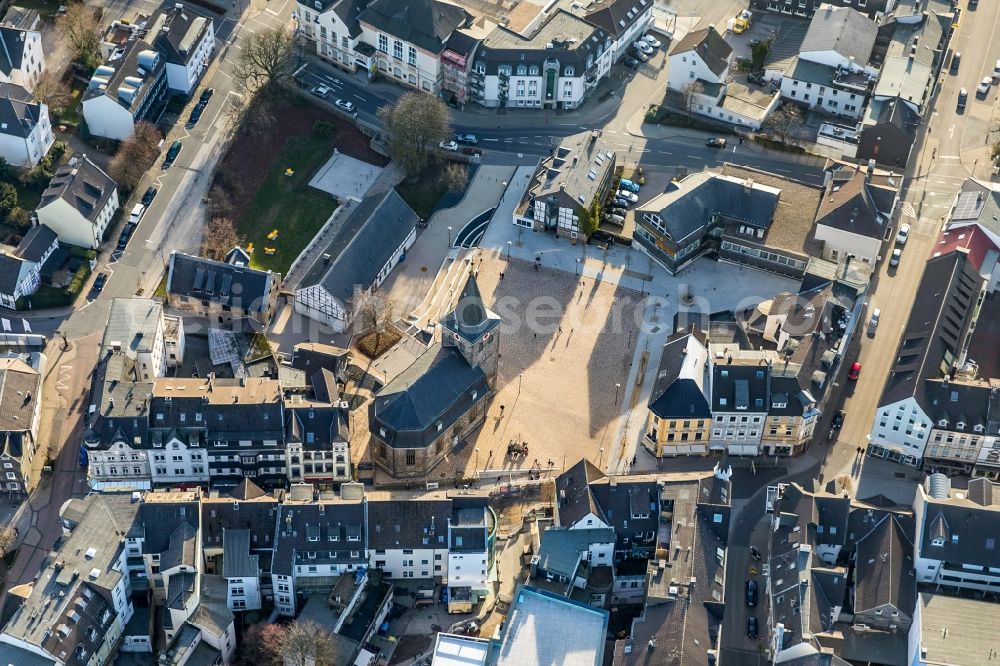 Aerial photograph Velbert - Ensemble space Am Offers in the inner city center in Velbert in the state North Rhine-Westphalia, Germany