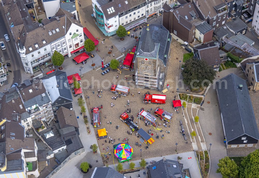 Aerial image Velbert - Ensemble space Am Offers in the inner city center in Velbert in the state North Rhine-Westphalia, Germany